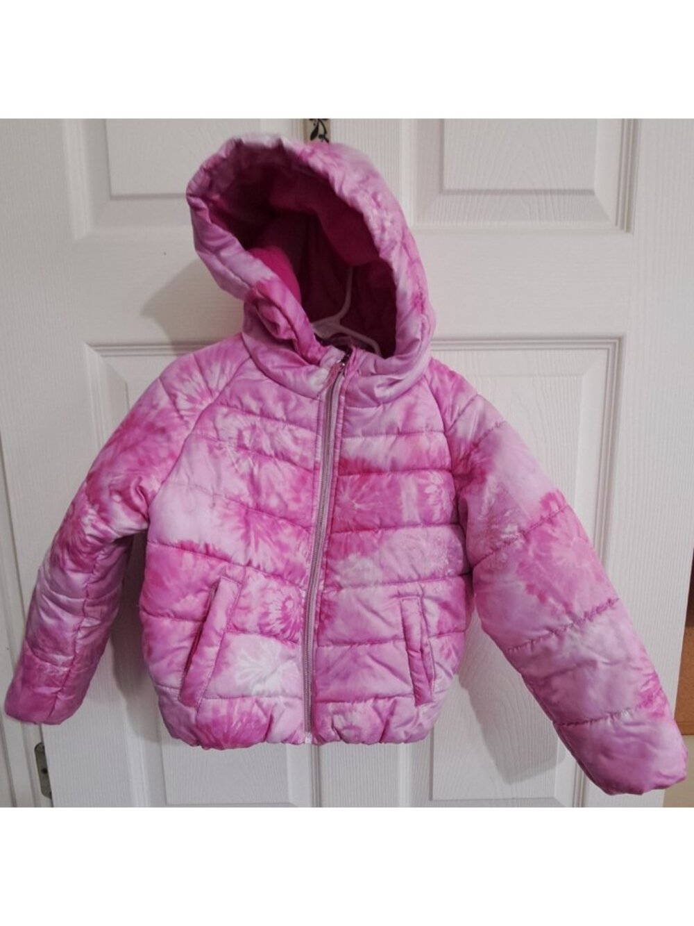 Rothschild Girl's 5/6 Pink Hooded Full Zip Winter Jacket
